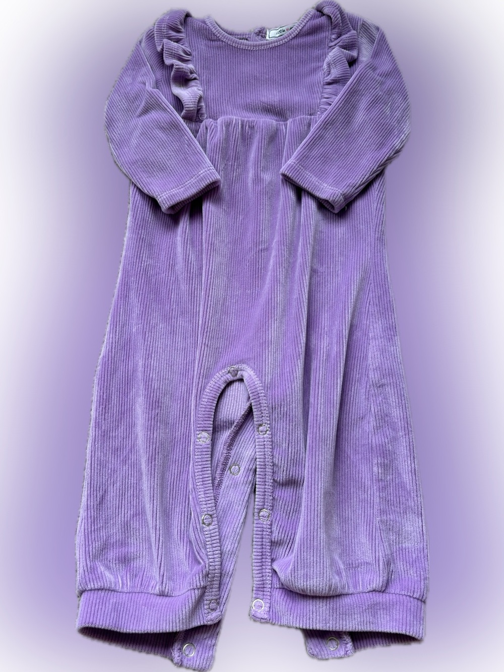 Purple Corduroy Romper